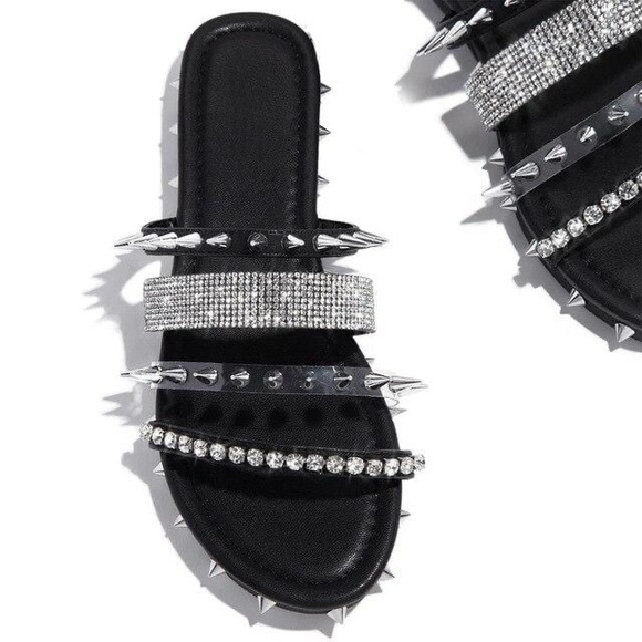 Cape Robbin Extreme Spiked Sandal Black  Size US 9 - Picture 3 of 10